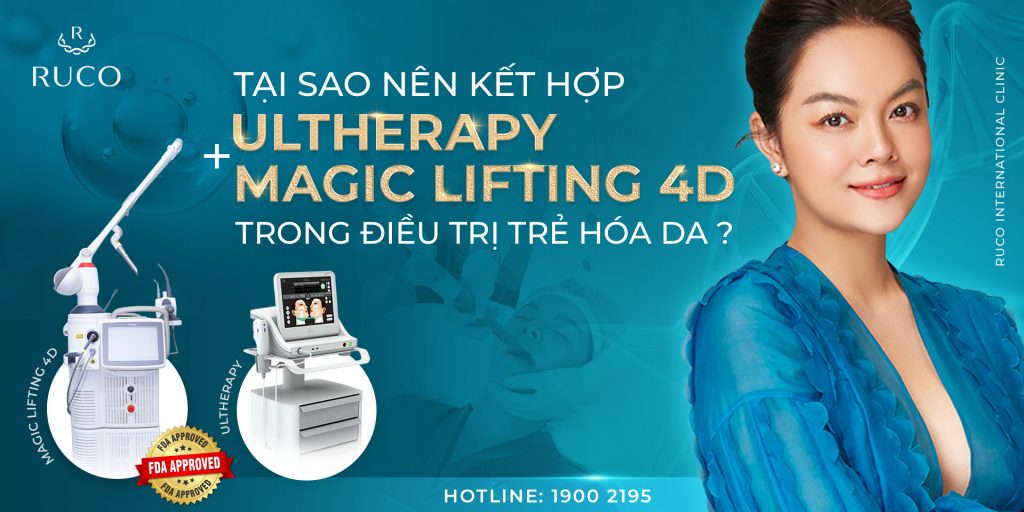 trẻ hóa da bằng ultherapy và magic lifting 4d