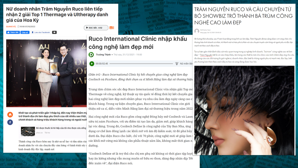 ruco được báo chí truyền thông khen ngợi